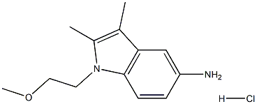 1-(2-METHOXY-ETHYL)-2,3-DIMETHYL-1H-INDOL-5-YLAMINE HYDROCHLORIDE 结构式