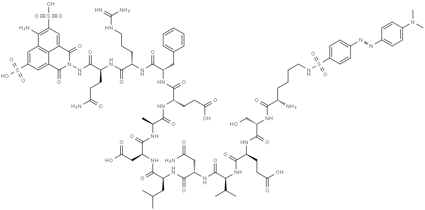 LYS(DABSYL)-(ASN670,LEU671)-AMYLOID Β/A4 PROTEIN PRECURSOR770 (667-676)-GLN-LUCIFER YELLOW AMMONIUM SALT 结构式