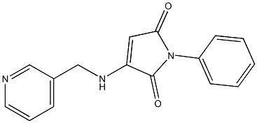 1-PHENYL-3-[(PYRIDIN-3-YLMETHYL)AMINO]-1H-PYRROLE-2,5-DIONE 结构式