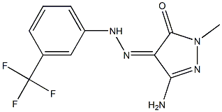 (4Z)-3-AMINO-1-METHYL-1H-PYRAZOLE-4,5-DIONE 4-{[3-(TRIFLUOROMETHYL)PHENYL]HYDRAZONE} 结构式