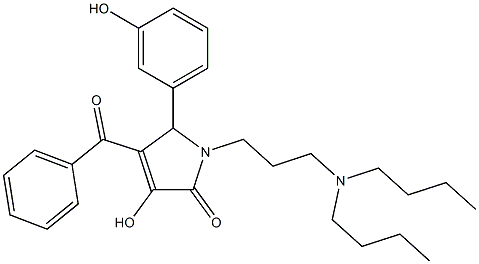 4-BENZOYL-1-[3-(DIBUTYLAMINO)PROPYL]-3-HYDROXY-5-(3-HYDROXYPHENYL)-1,5-DIHYDRO-2H-PYRROL-2-ONE 结构式