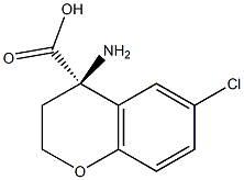 (4R)-4-AMINO-6-CHLOROCHROMANE-4-CARBOXYLIC ACID 结构式