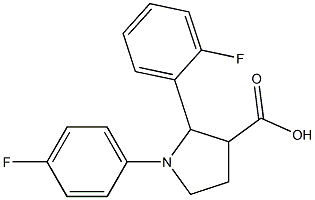 2-(2-FLUOROPHENYL)-1-(4-FLUOROPHENYL)PYRROLIDINE-3-CARBOXYLIC ACID 结构式