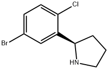 (2R)-2-(5-BROMO-2-CHLOROPHENYL)PYRROLIDINE 结构式