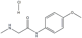 N-(4-甲氧基苯基)-2-(甲氨基)乙酰胺盐酸盐 结构式