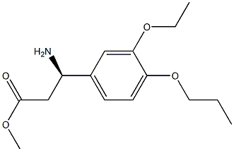 METHYL (3R)-3-AMINO-3-(3-ETHOXY-4-PROPOXYPHENYL)PROPANOATE 结构式