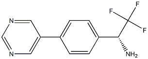 (1R)-2,2,2-TRIFLUORO-1-(4-PYRIMIDIN-5-YLPHENYL)ETHYLAMINE 结构式