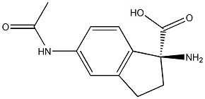 (1S)-5-(ACETYLAMINO)-1-AMINOINDANECARBOXYLIC ACID 结构式