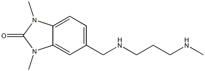 1,3-DIMETHYL-5-(((3-(METHYLAMINO)PROPYL)AMINO)METHYL)-1,3-DIHYDRO-2H-BENZIMIDAZOL-2-ONE 结构式
