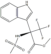 METHYL 3,3,3-TRIFLUORO-2-(1H-INDOL-3-YL)-N-(METHYLSULFONYL)ALANINATE 结构式