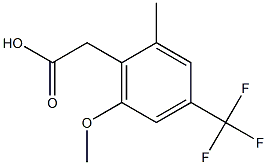 2-METHYL-6-METHOXY-4-(TRIFLUOROMETHYL)PHENYLACETIC ACID 结构式