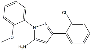 3-(2-Chlorophenyl)-1-(2-methoxyphenyl)-1H-pyrazol-5-amine 结构式