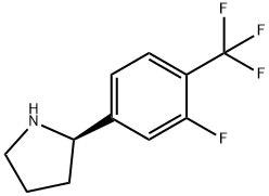 (2R)-2-[3-FLUORO-4-(TRIFLUOROMETHYL)PHENYL]PYRROLIDINE 结构式