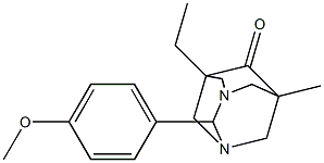 5-ETHYL-2-(4-METHOXYPHENYL)-7-METHYL-1,3-DIAZATRICYCLO[3.3.1.1~3,7~]DECAN-6-ONE 结构式