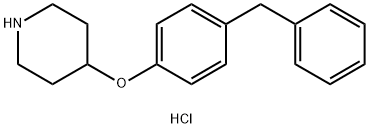 4-(4-苄基苯氧基)哌啶盐酸盐 结构式