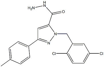 1-(2,5-DICHLOROBENZYL)-3-P-TOLYL-1H-PYRAZOLE-5-CARBOHYDRAZIDE 结构式