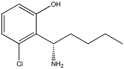 2-((1S)-1-AMINOPENTYL)-3-CHLOROPHENOL 结构式