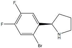 (2R)-2-(2-BROMO-4,5-DIFLUOROPHENYL)PYRROLIDINE 结构式