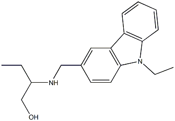 2-(((9-ETHYL-9H-CARBAZOL-3-YL)METHYL)AMINO)BUTAN-1-OL 结构式