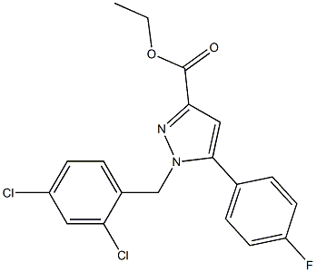 ETHYL 1-(2,4-DICHLOROBENZYL)-5-(4-FLUOROPHENYL)-1H-PYRAZOLE-3-CARBOXYLATE 结构式