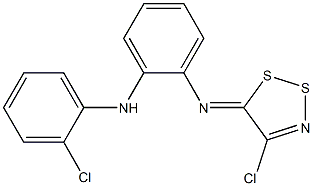 N1-[(5Z)-4-CHLORO-5H-1,2,3-DITHIAZOL-5-YLIDENE]-N2-(2-CHLOROPHENYL)BENZENE-1,2-DIAMINE 结构式