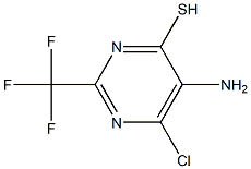 5-AMINO-6-CHLORO-2-(TRIFLUOROMETHYL)PYRIMIDINE-4-THIOL 结构式