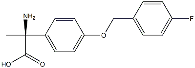(2S)-2-AMINO-2-(4-[(4-FLUOROPHENYL)METHOXY]PHENYL)PROPANOIC ACID 结构式