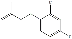 4-(2-CHLORO-4-FLUOROPHENYL)-2-METHYL-1-BUTENE 结构式