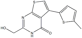 2-(HYDROXYMETHYL)-5-(5-METHYLTHIEN-2-YL)THIENO[2,3-D]PYRIMIDIN-4(3H)-ONE 结构式