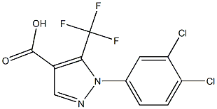 1-(3,4-Dichlorophenyl)-5-trifluoromethyl-pyrazole-4-carboxylic acid 结构式