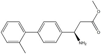 METHYL (3R)-3-AMINO-3-[4-(2-METHYLPHENYL)PHENYL]PROPANOATE 结构式