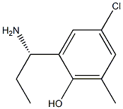 2-((1S)-1-AMINOPROPYL)-4-CHLORO-6-METHYLPHENOL 结构式