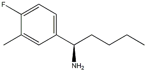 (1R)-1-(4-Fluoro-3-methylphenyl)pentylamine 结构式