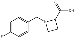 1-(4-Fluoro-benzyl)-azetidine-2-carboxylic acid 结构式