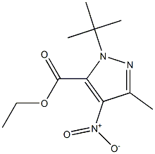 1-(TERT-BUTYL)-3-METHYL-4-NITRO-1H-PYRAZOLE-5-CARBOXYLIC ACID ETHYL ESTER 结构式