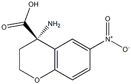 (4S)-4-AMINO-6-NITROCHROMANE-4-CARBOXYLIC ACID 结构式