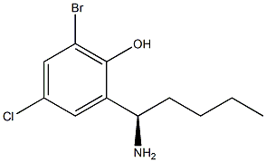 2-((1R)-1-AMINOPENTYL)-6-BROMO-4-CHLOROPHENOL 结构式