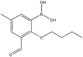2-BUTOXY-3-FORMYL-5-METHYLPHENYLBORONIC ACID 结构式