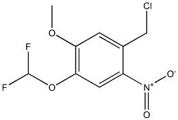 1-(CHLOROMETHYL)-4-(DIFLUOROMETHOXY)-5-METHOXY-2-NITROBENZENE 结构式