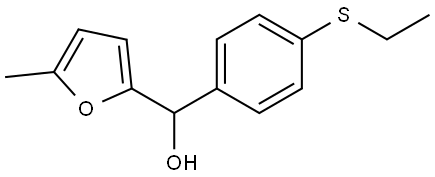 (4-(乙硫基)-5-甲基呋喃-2-基)(苯基)甲醇 结构式