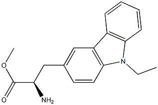 METHYL (2R)-2-AMINO-3-(9-ETHYLCARBAZOL-3-YL)PROPANOATE 结构式