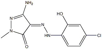(4Z)-3-AMINO-1-METHYL-1H-PYRAZOLE-4,5-DIONE 4-[(4-CHLORO-2-HYDROXYPHENYL)HYDRAZONE] 结构式