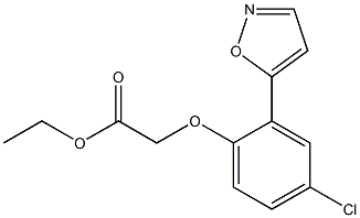 Ethyl 2-(4-chloro-2-(isoxazol-5-yl)phenoxy)acetate 结构式
