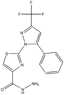 2-[5-PHENYL-3-(TRIFLUOROMETHYL)-1H-PYRAZOL-1-YL]-1,3-THIAZOLE-4-CARBOHYDRAZIDE 结构式