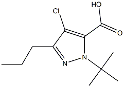 1-(TERT-BUTYL)-4-CHLORO-3-PROPYL-1H-PYRAZOLE-5-CARBOXYLIC ACID 结构式