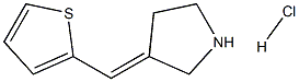 (E)-3-(THIOPHEN-2-YLMETHYLENE)PYRROLIDINE HYDROCHLORIDE 结构式