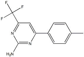 4-(TRIFLUOROMETHYL)-6-P-TOLYLPYRIMIDIN-2-AMINE 结构式