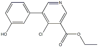4-CHLORO-5-(3-HYDROXYPHENYL)-NICOTINIC ACID ETHYL ESTER 结构式