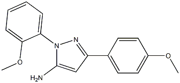 1-(2-METHOXYPHENYL)-3-(4-METHOXYPHENYL)-1H-PYRAZOL-5-AMINE 结构式