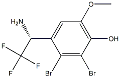 4-((1R)-1-AMINO-2,2,2-TRIFLUOROETHYL)-2,3-DIBROMO-6-METHOXYPHENOL 结构式